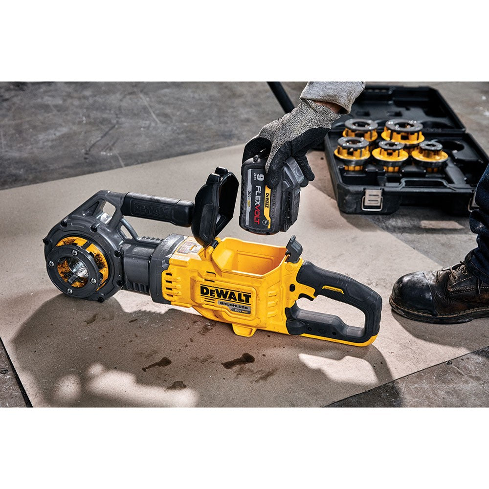 DeWalt DCE700X2K FLEXVOLT 60V MAX Cordless Pipe Threader Kit With Die Heads