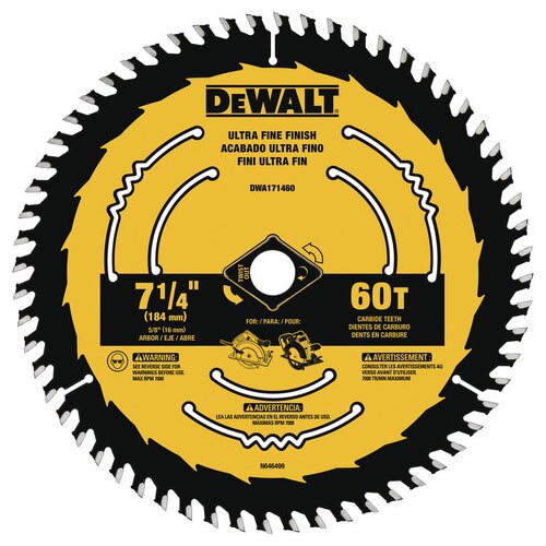 DeWalt DWA171460B10 7-1/4" 60T Small Diameter Circular Saw Blades Bulk (10)