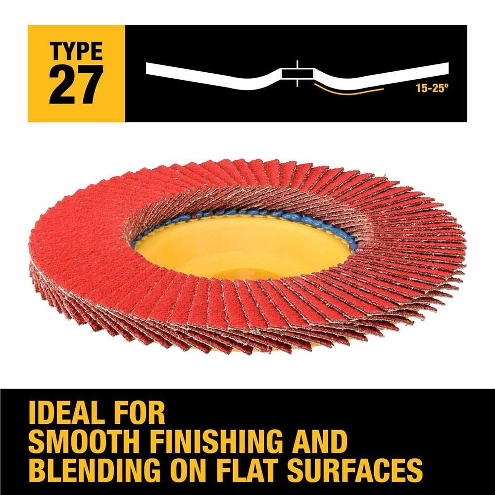 DeWalt DWA8284CTR ELITE SERIES 5 X 7/8 60G T27 Trimmable Flap Disc