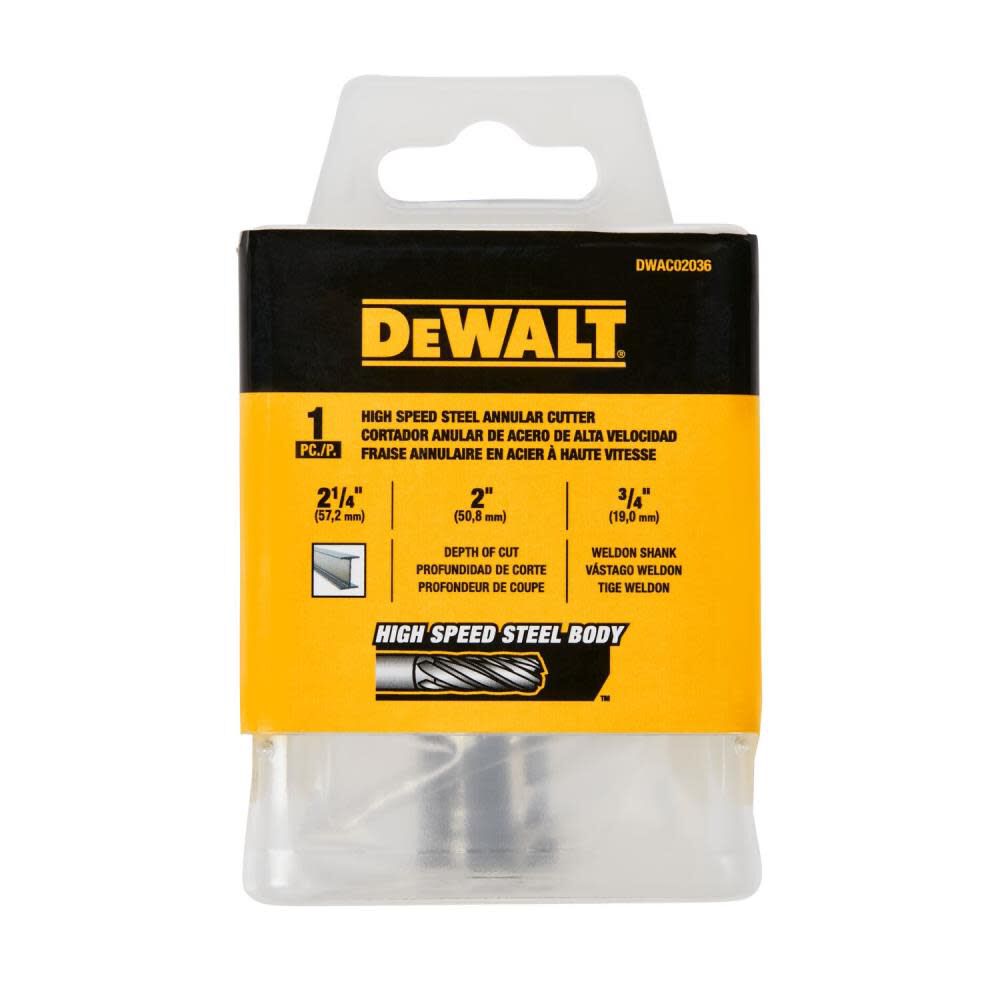 DeWalt DWAC02036 2-1/4In x 2In HSS Annular Cutter 3/4In WD