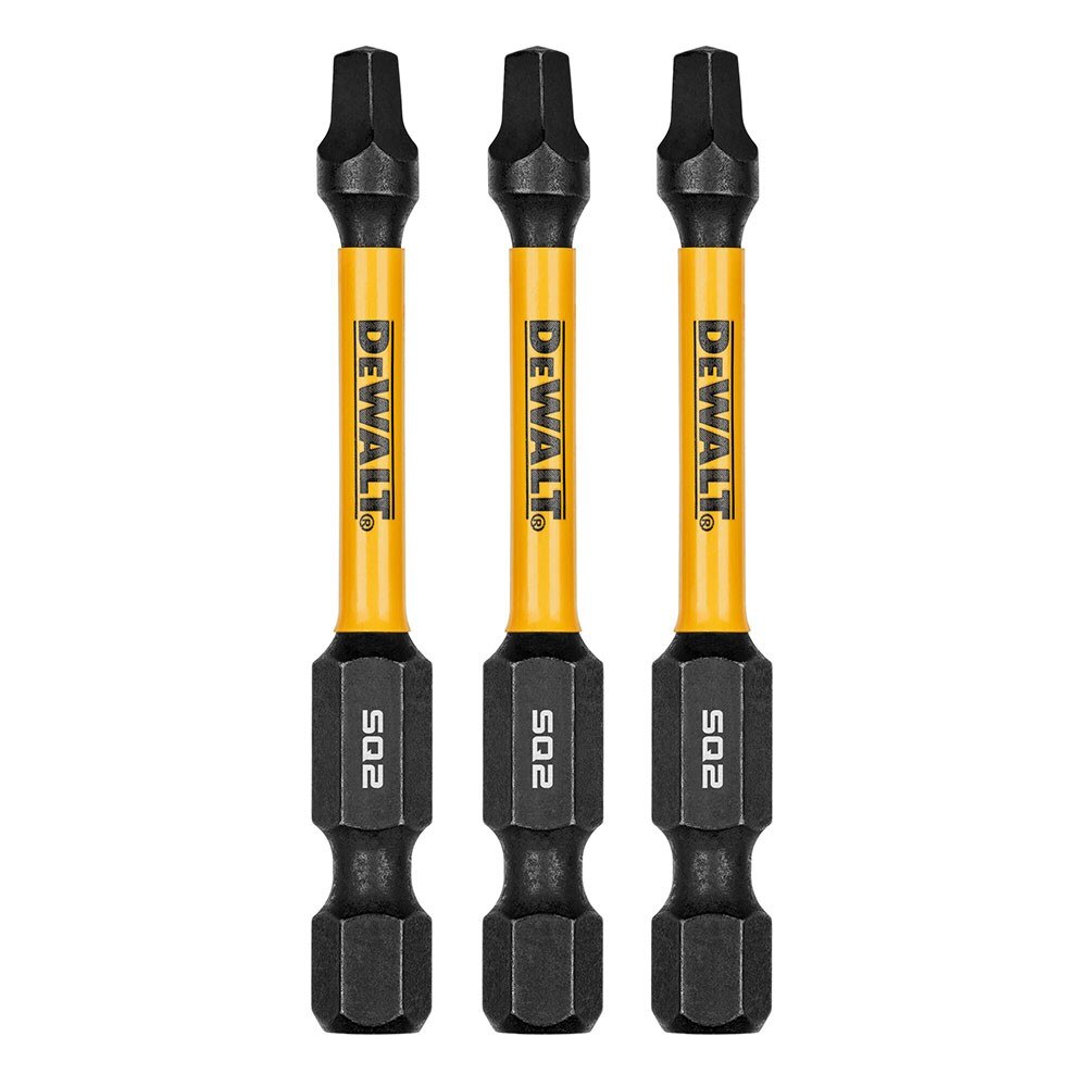 DeWalt DWAF2SQ2IR3 SQ2 FLEXTORQ 1/4 x 2.25in Impact Driver Bits, 3-Pack