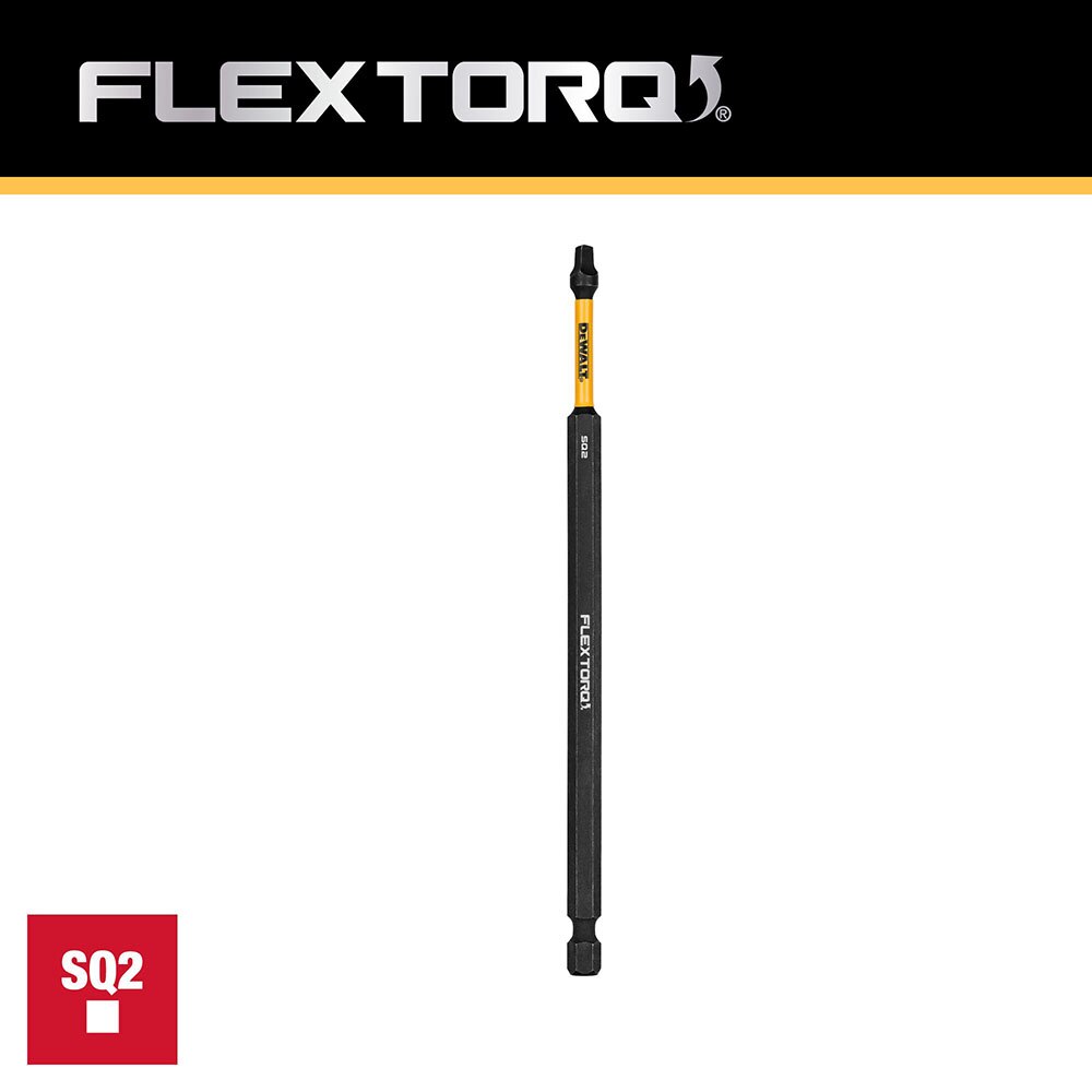 DeWalt DWAF6SQ2IR SQ2 FLEXTORQ 1Pc 1/4 x 6in Impact Driver Bit