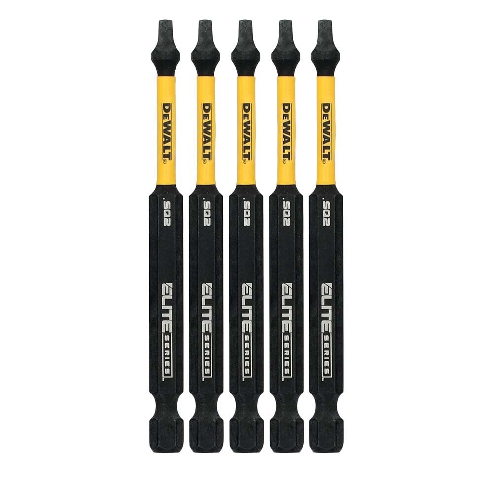 DeWalt DWAFE3SQ2IR5 Elite Series 3.5 in. Impact Bits for SQ2, Laser-Etched Identification (5 Pack)