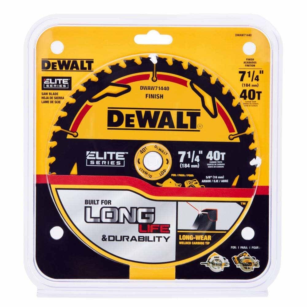 DeWalt DWAW71440 7-1/4" 40T Elite Series Saw Blade