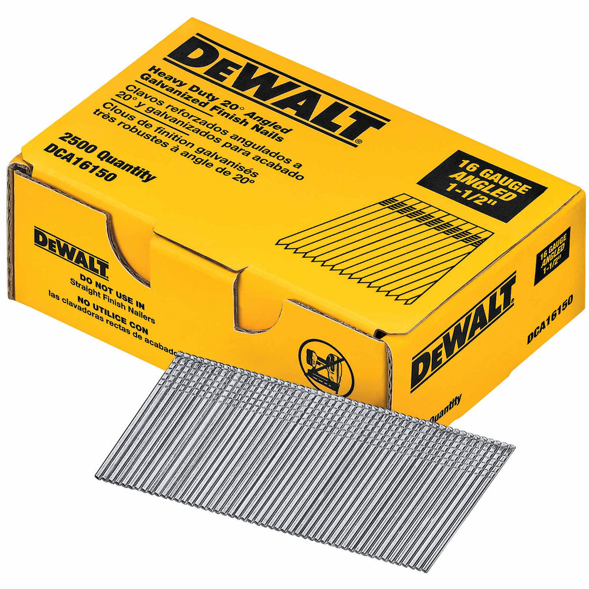DeWalt DCA16150 1-1/2" Heavy Duty 20-Degree Angled Galavanized Finish Nails