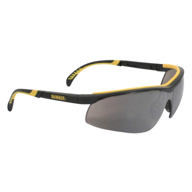 Dewalt DPG55-6D DC Safety Glasses, Black Frame, Silver Mirror Lens