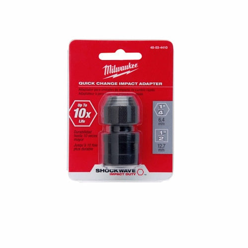 Milwaukee 48-03-4410 SHOCKWAVE 1/2 SQ TO 1/4 Hex Impact Adapter