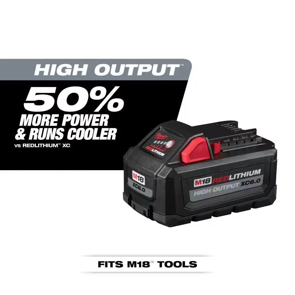 Milwaukee 48-11-1856 M18 18-Volt Lithium-Ion (1) High Output 6.0Ah Battery and (2) 5.0Ah Battery (3-Pack)