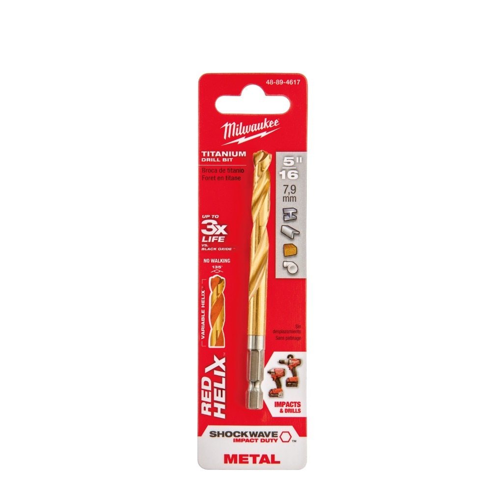 Milwaukee 48-89-4617 5/16" Titanium Shockwave Drill Bit