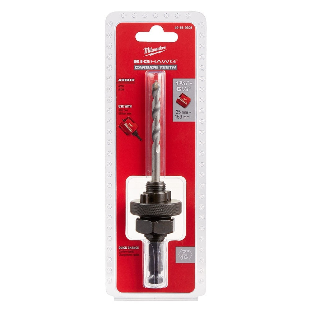 Milwaukee 49-56-9305 7/16" Big Hawg with Long Life Quick Change Carbide Arbor Teeth