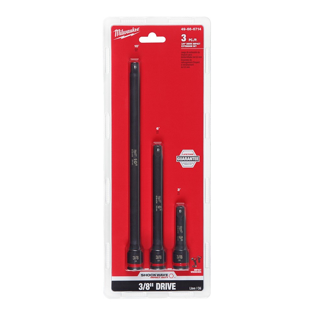 Milwaukee 49-66-6714 3PC SHOCKWAVE Impact Duty™ 3/8" Drive Extension Set