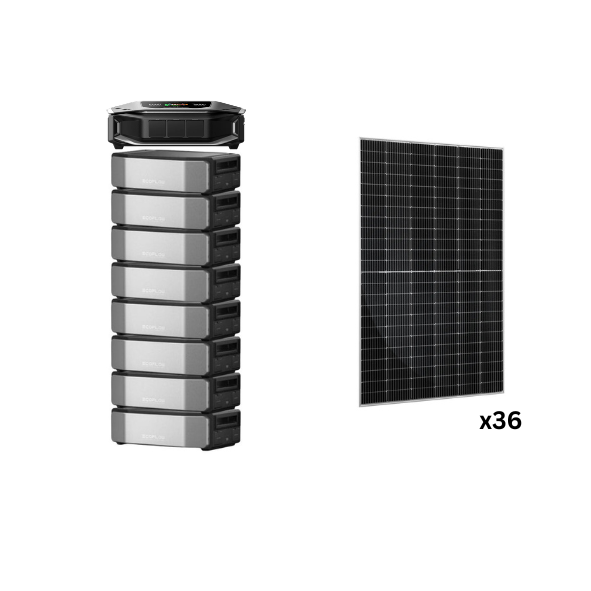 36 Rich Solar MEGA 590 BIFACIAL Solar Panel + EcoFlow DELTA Pro Ultra X Power Station (8 batteries)+ Ecoflow DELTA Pro Ultra X Inverter Bundle
