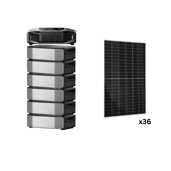 36 Rich Solar MEGA 590 BIFACIAL Solar Panel + EcoFlow DELTA Pro Ultra X Power Station (6 batteries)+ Ecoflow DELTA Pro Ultra X Inverter Bundle