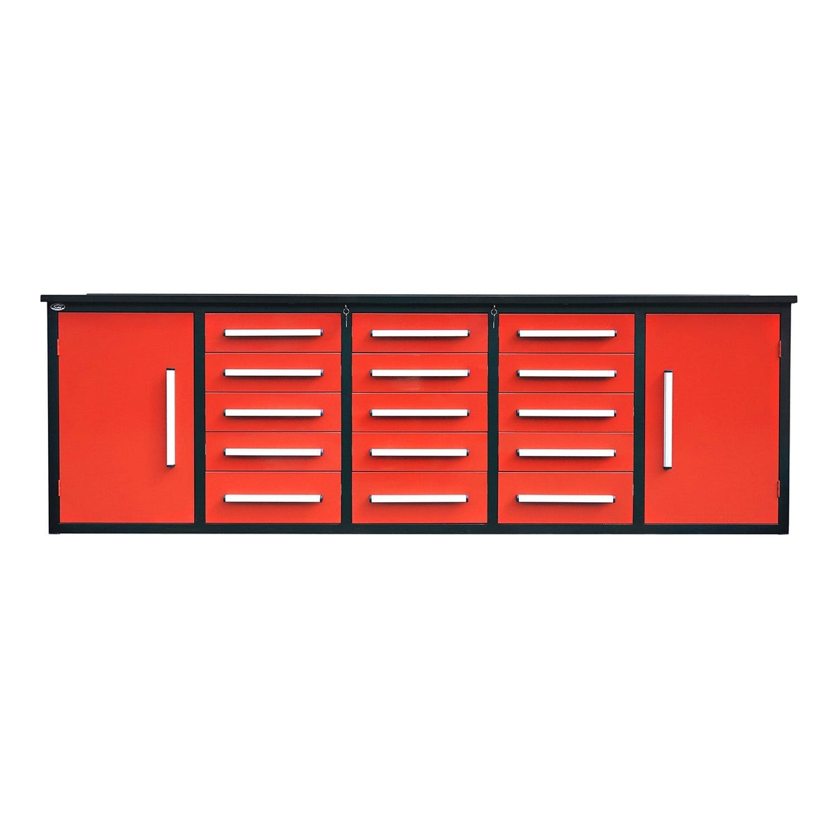 10ft Workbench Storage Cabinet with 15 Drawers & 2 Cabinets
