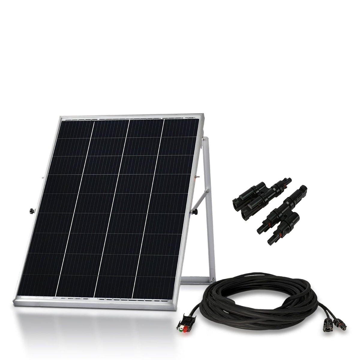 Nature's Generator Power Panel with 50 foot cable and MC4 Branch Connector