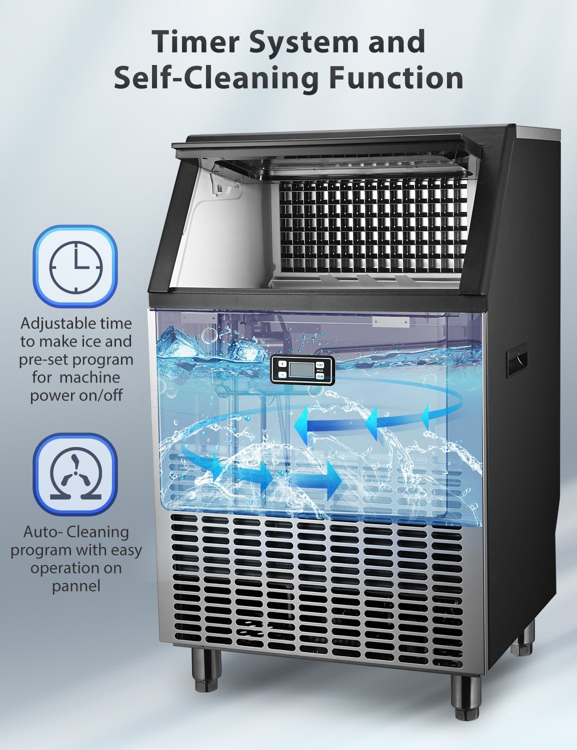 Freestanding Commercial Ice Maker - Z5845A - Multiple Sizes - 100LBS 200LBS 265LBS