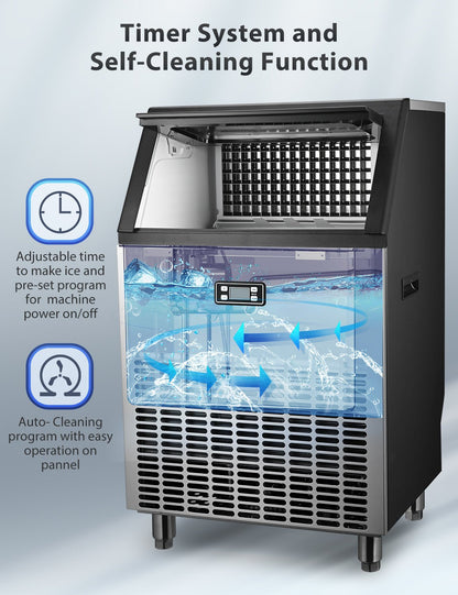 Freestanding Commercial Ice Maker - Z5845A - Multiple Sizes - 100LBS 200LBS 265LBS