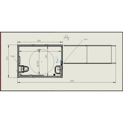 10ft Handicap-Accessible Portable Toilet with Shower