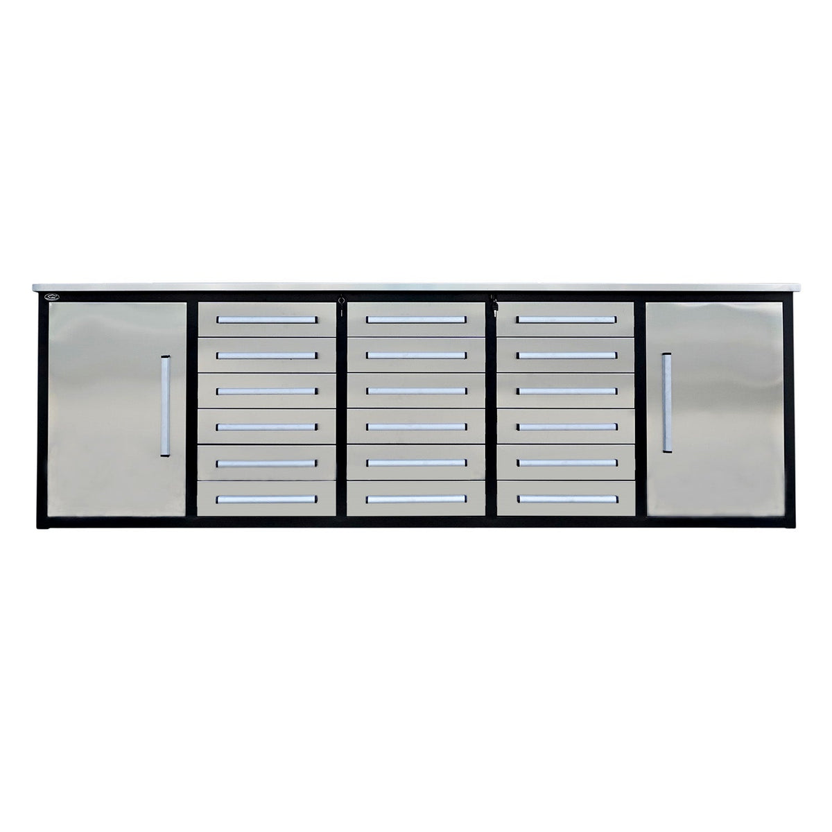 10ft Garage Storage Cabinet with 18 Drawers & 2 Cabinets
