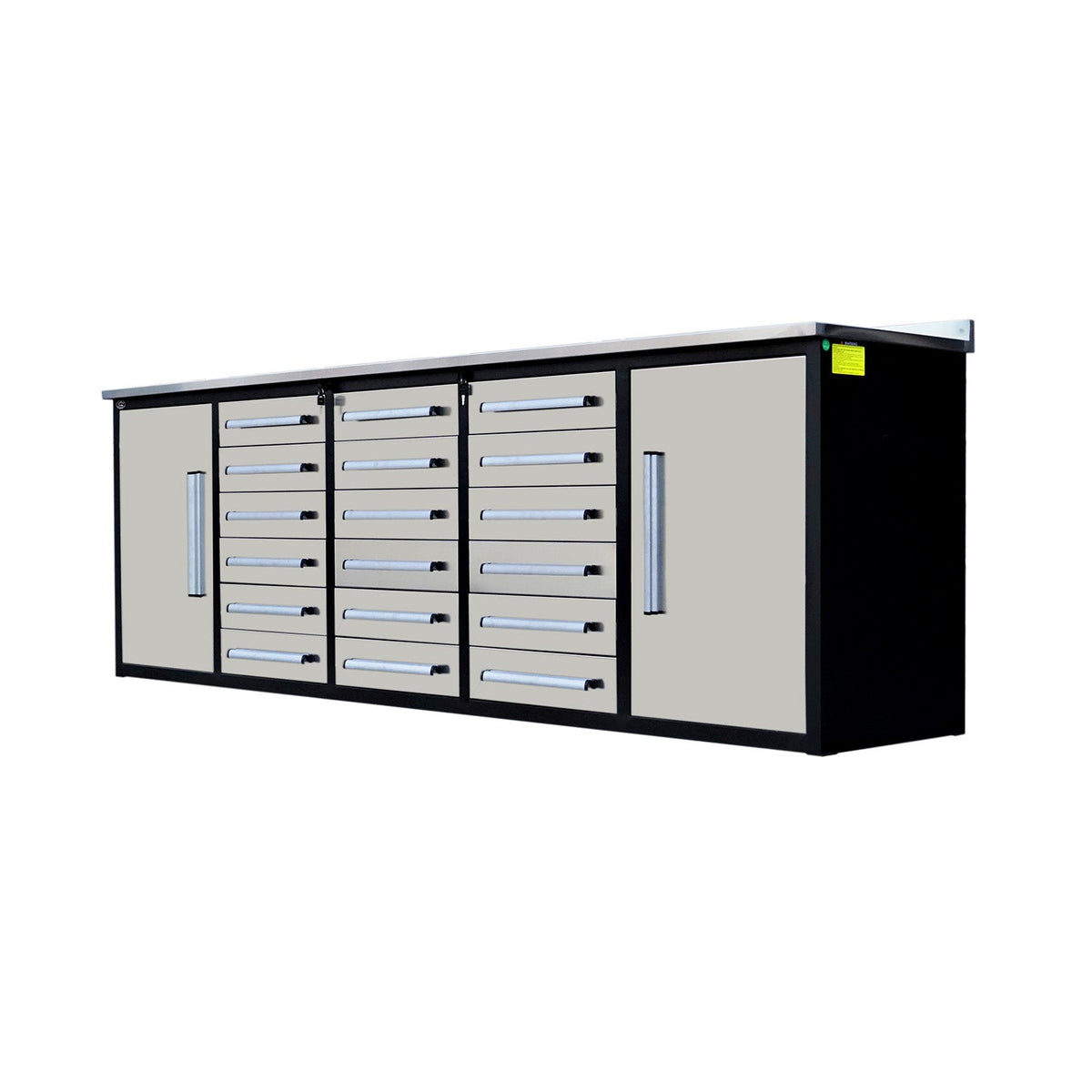 10ft Garage Storage Cabinet with 18 Drawers & 2 Cabinets