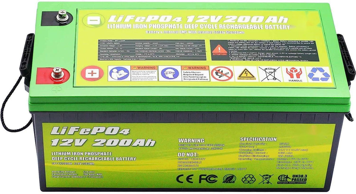 Acopower 12V 200Ah LiFePO4 Deep Cycle Lithium Battery
