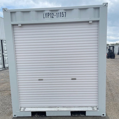 12' Small Cubic Shipping Container, Rollup Door