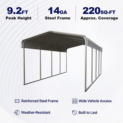 11FT x 20FT Heavy-Duty Metal Carport