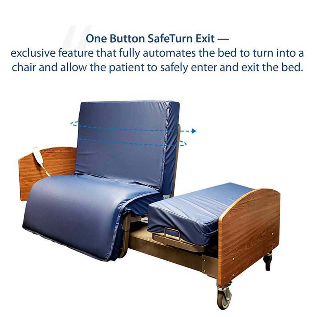 Med-Mizer ActiveCare SafeTurn Rotating Adjustable Height Hospital Bed