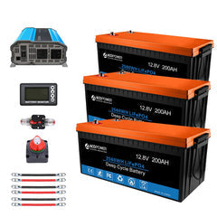 Acopower 100W mono
400Ah/3kW
(2x200Ah) Li400Ah M600w