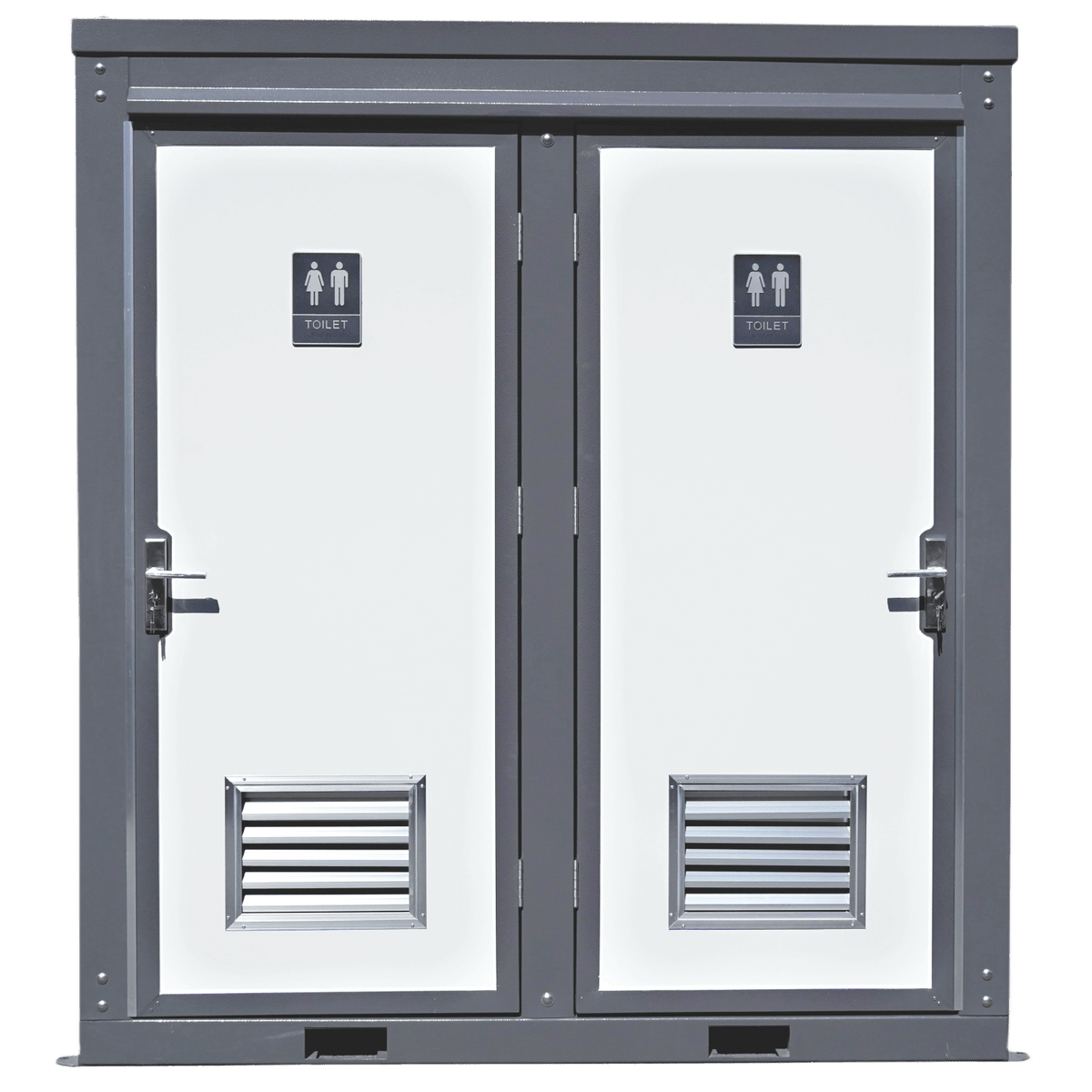 2 Private Toilet Stalls Portable Restroom