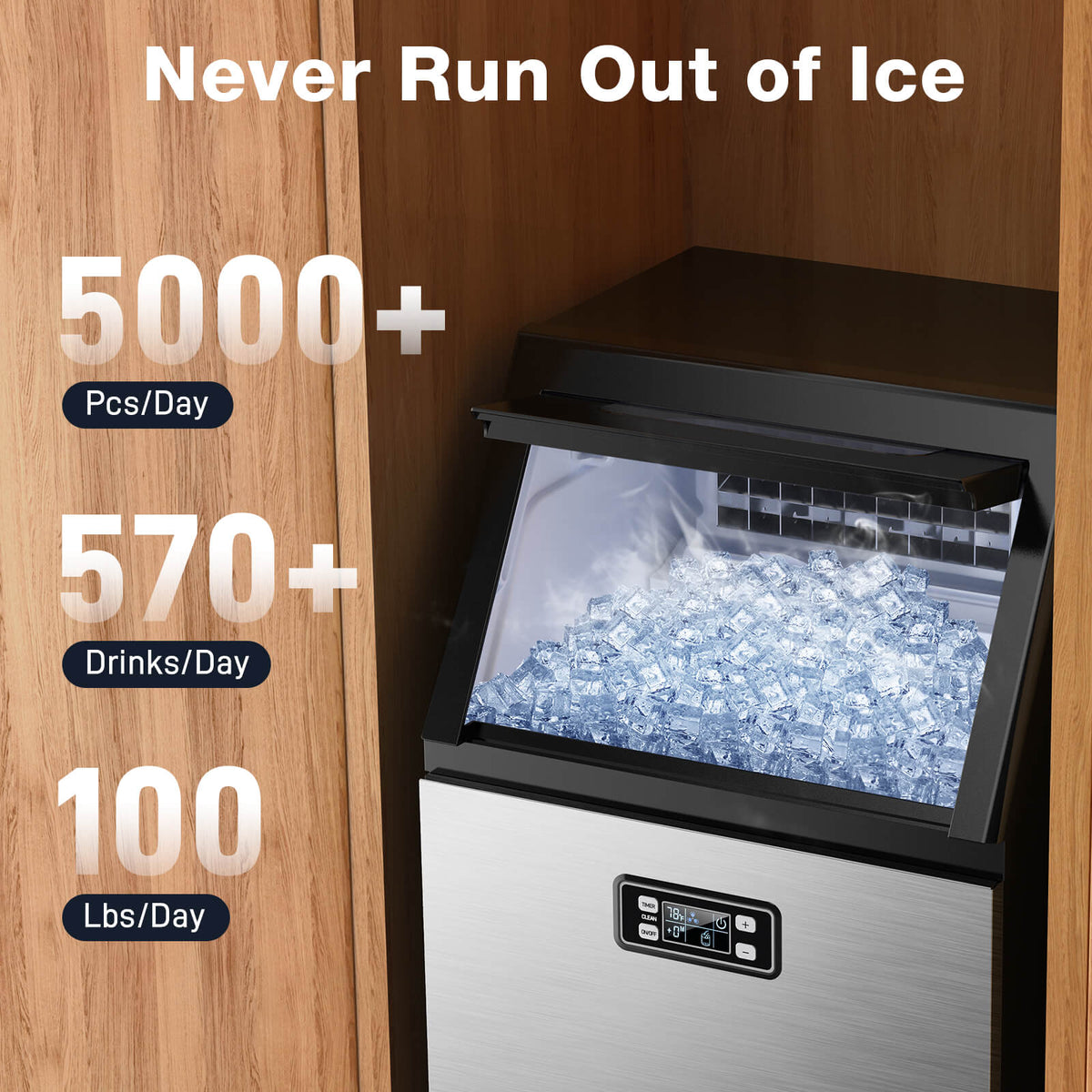 Commercial Ice Maker - Multiple Sizes 100LBS 200LBS 265LBS - Z5895