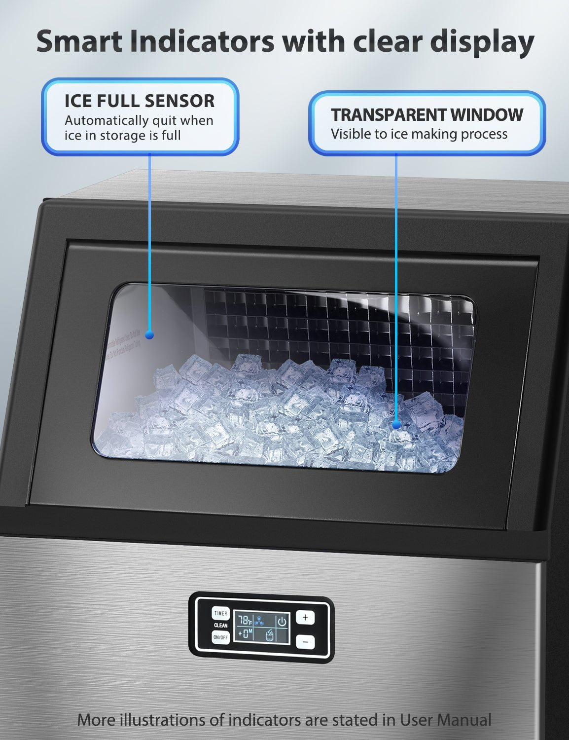 Commercial Ice Maker - Multiple Sizes 100LBS 200LBS 265LBS - Z5895