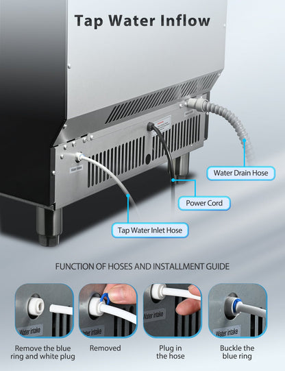 Freestanding Commercial Ice Maker - Multiple Sizes 100LBS 200LBS 265LBS