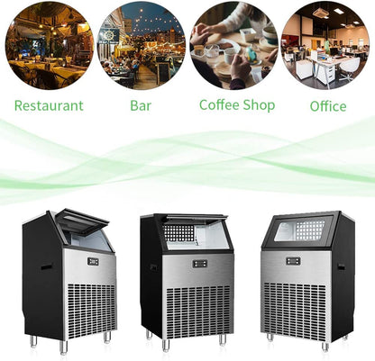 Freestanding Commercial Ice Maker - Multiple Sizes 100LBS 200LBS 265LBS