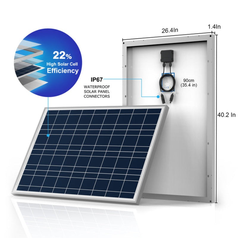 Acopower 100W poly
400Ah/3kW
(2x200Ah) Li400Ah P600w