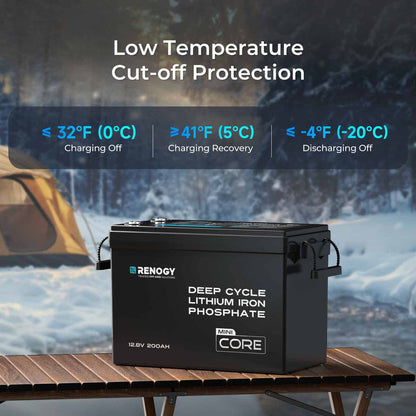 Core Mini - 12.8V 200Ah LiFePO4 Battery w/ Low-Temperature Protection