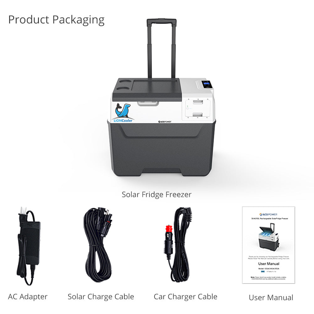 Acopower 30L/32Quarts Fridge Battery Combo
