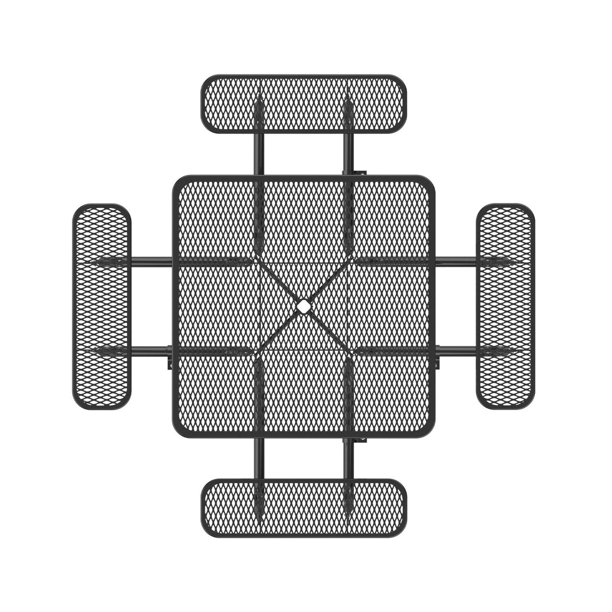 46" Square Picnic Table with Umbrella Hole