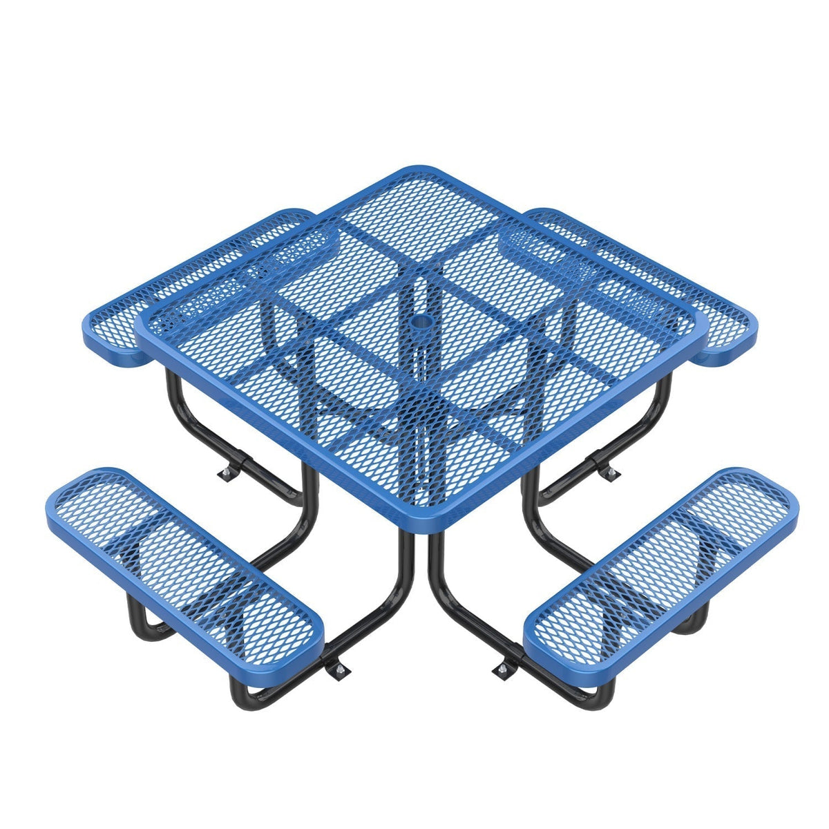 46" Square Picnic Table with Umbrella Hole
