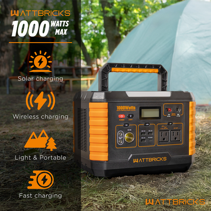 Wattbricks MP1000 Power Station (2000w Peak) 999wh