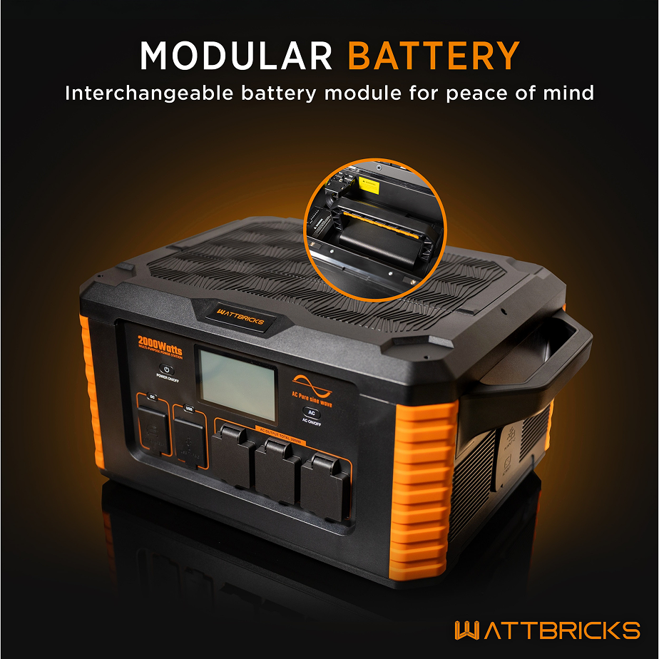 Wattbricks MP2000 Power Station (4000w peak) 2264.4Wh