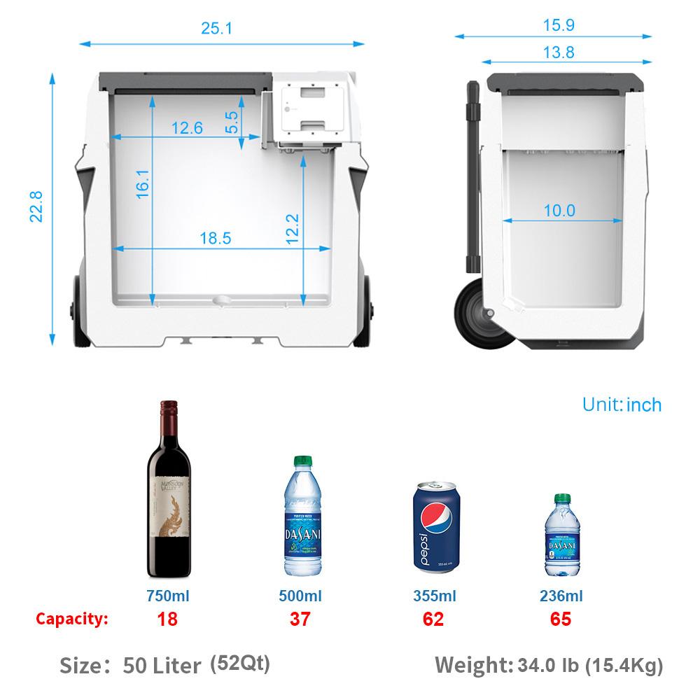 Acopower 30L/32Quarts Fridge Battery Combo