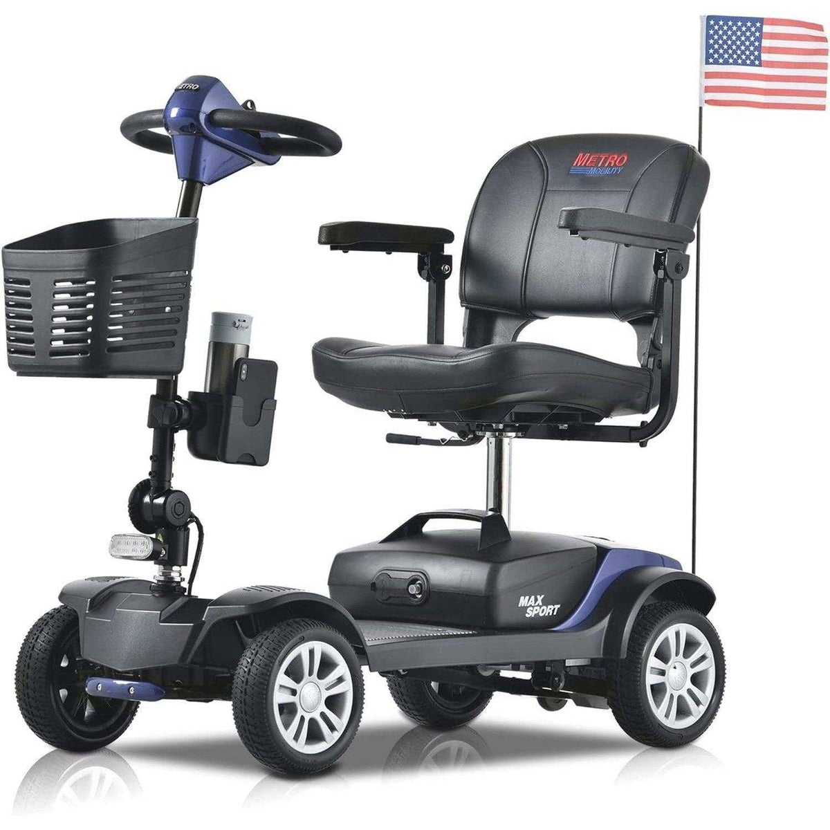 Metro Mobility Max Sport Series 4-Wheel Travel Mobility Scooter