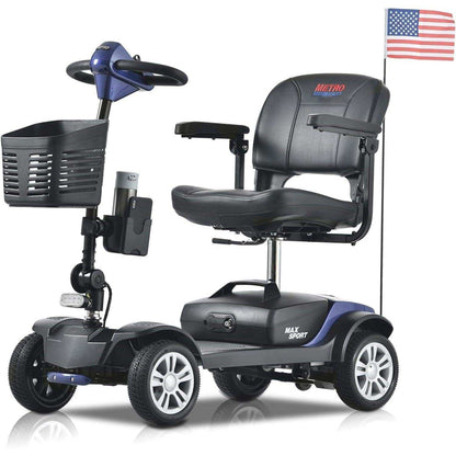 Metro Mobility Max Sport Series 4-Wheel Travel Mobility Scooter