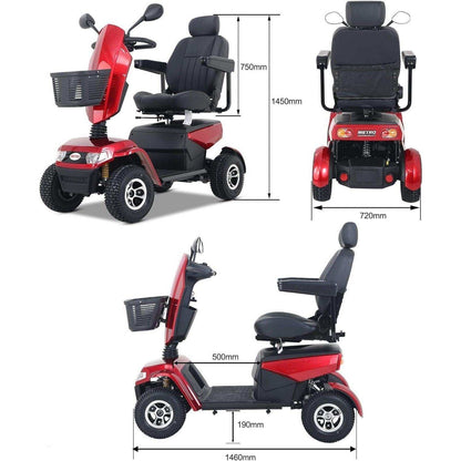 Metro Mobility S800 Series 4-Wheel Heavy Duty Travel Mobility Scooter