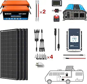 Acopower 200w Mono
400Ah
(2x200Ah) Li400Ah M800w