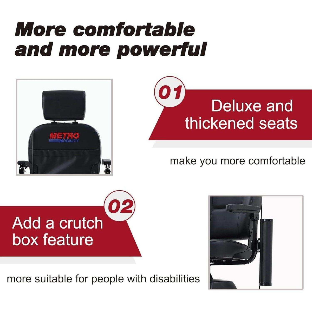 Metro Mobility Max Plus Series 4-Wheel Travel Mobility Scooter