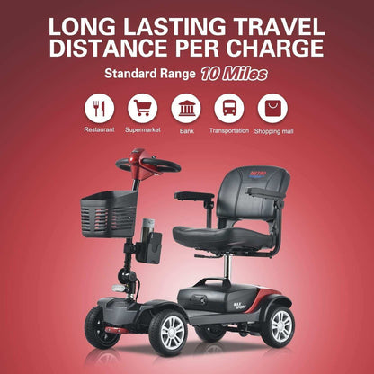 Metro Mobility Max Sport Series 4-Wheel Travel Mobility Scooter