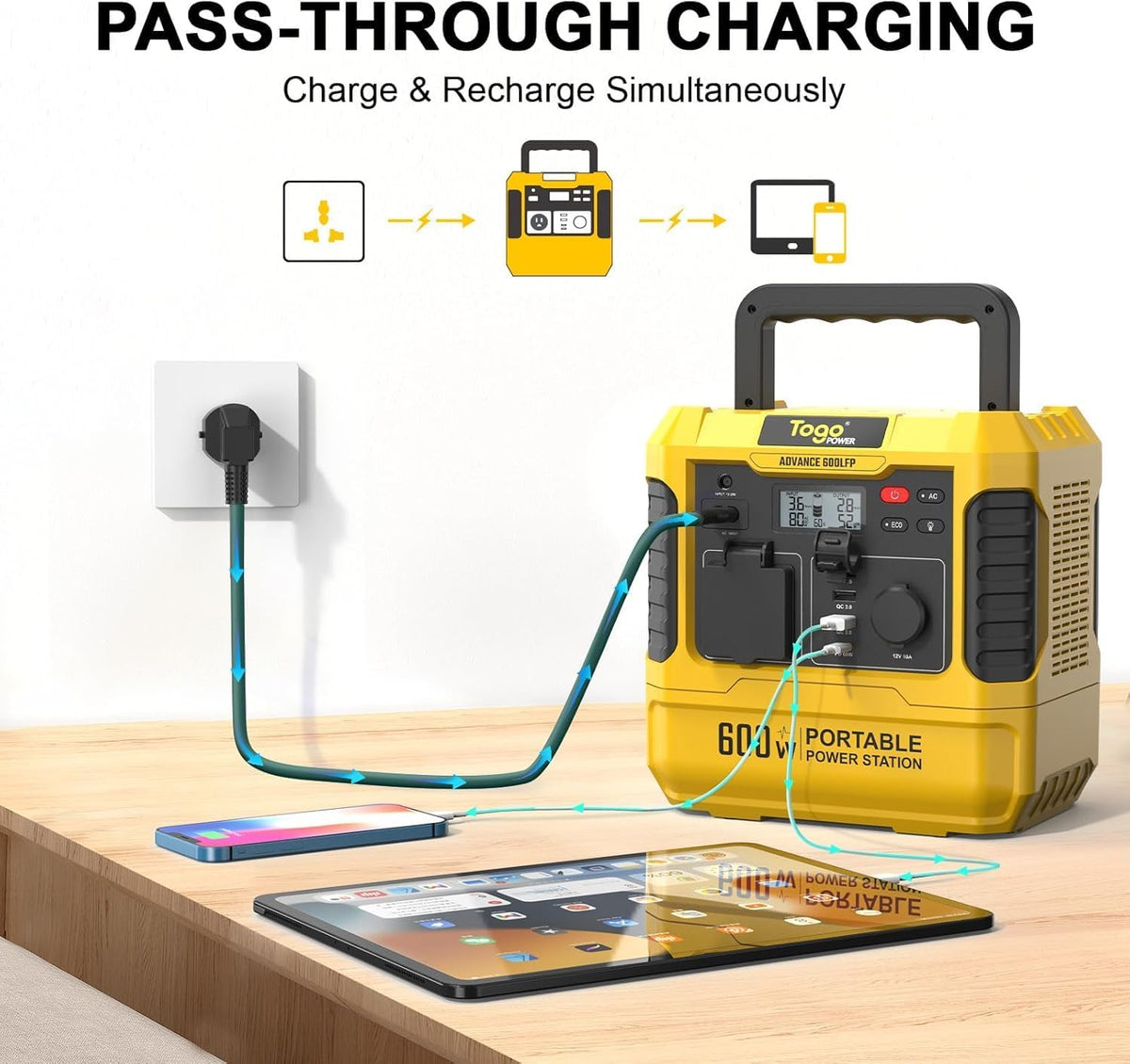 Togo POWER Portable Power Station Advance 600 LFP
