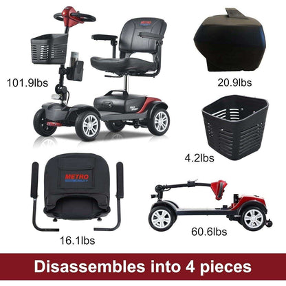 Metro Mobility Max Sport Series 4-Wheel Travel Mobility Scooter